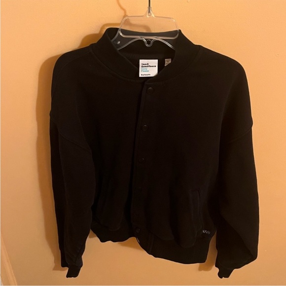 BLACK FRIDAY | Aritzia TNA Sweatfleece Cozy Fleece Boyfriend Fit Bomber Jacket - Picture 1 of 7